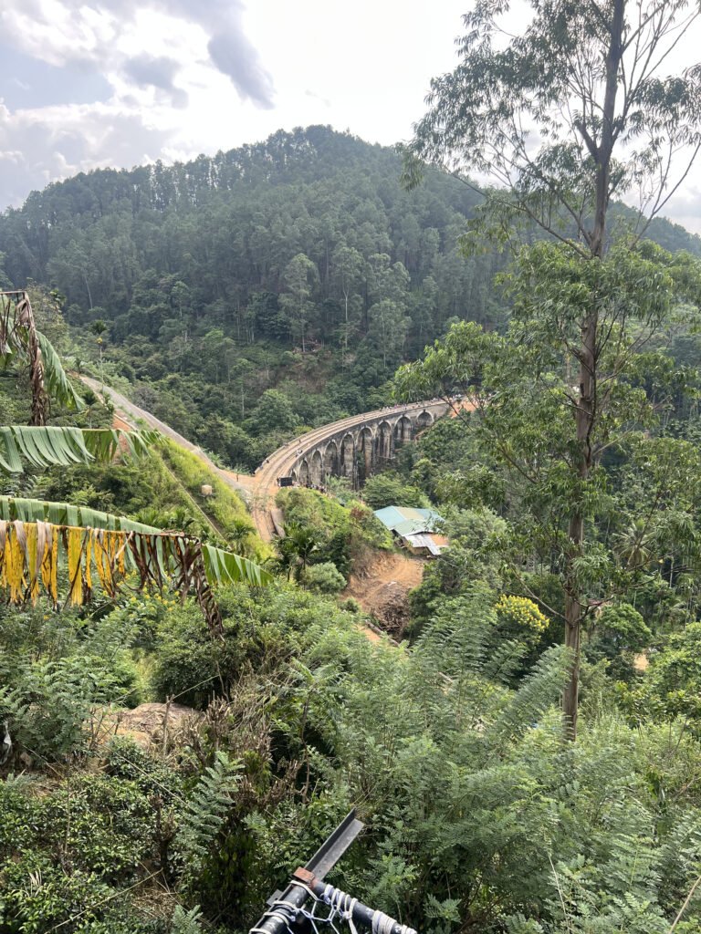 Uitzicht op de Nine Arch Bridge in Ella