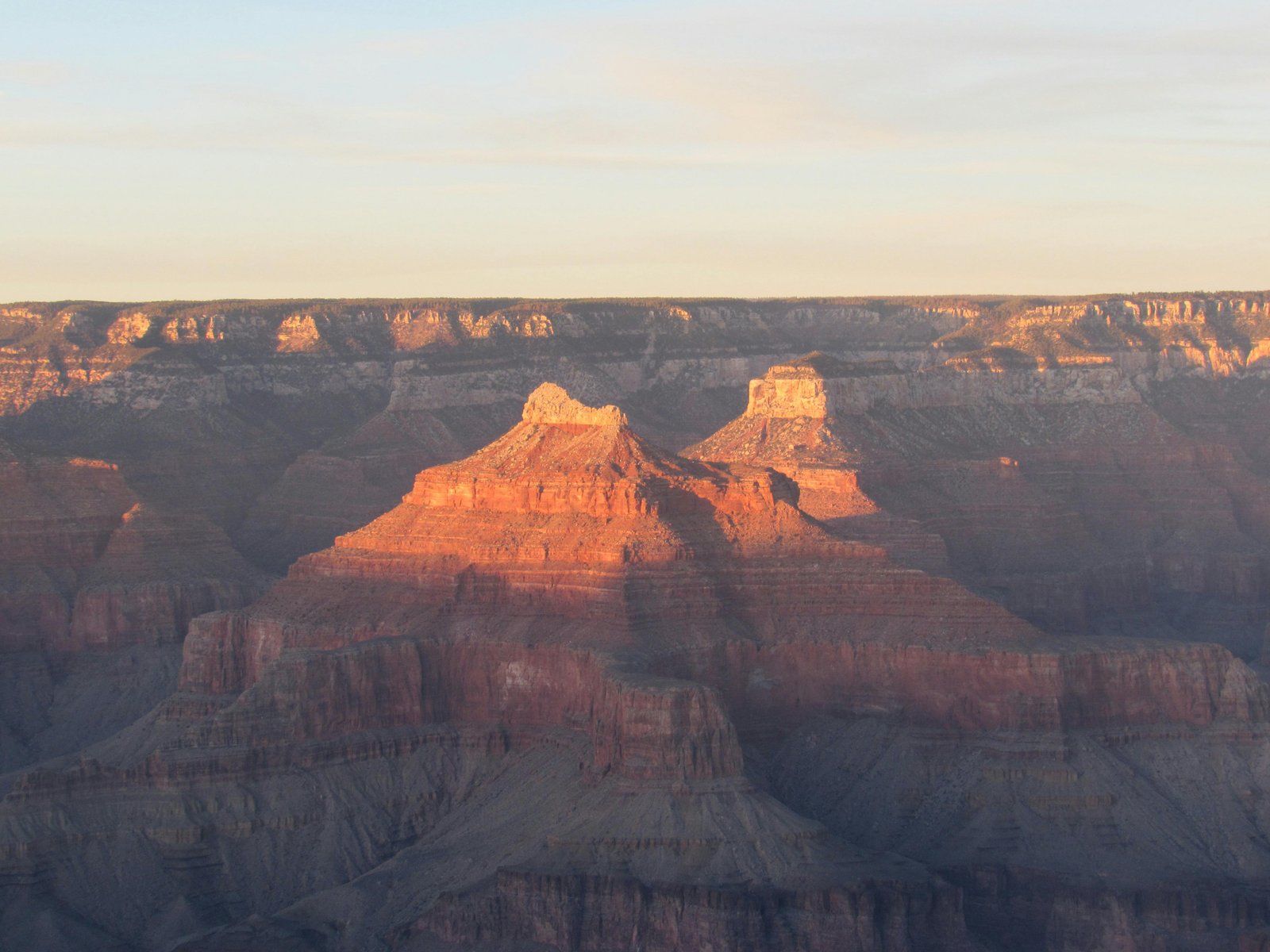 Grand canyon tijdens zonsondergang