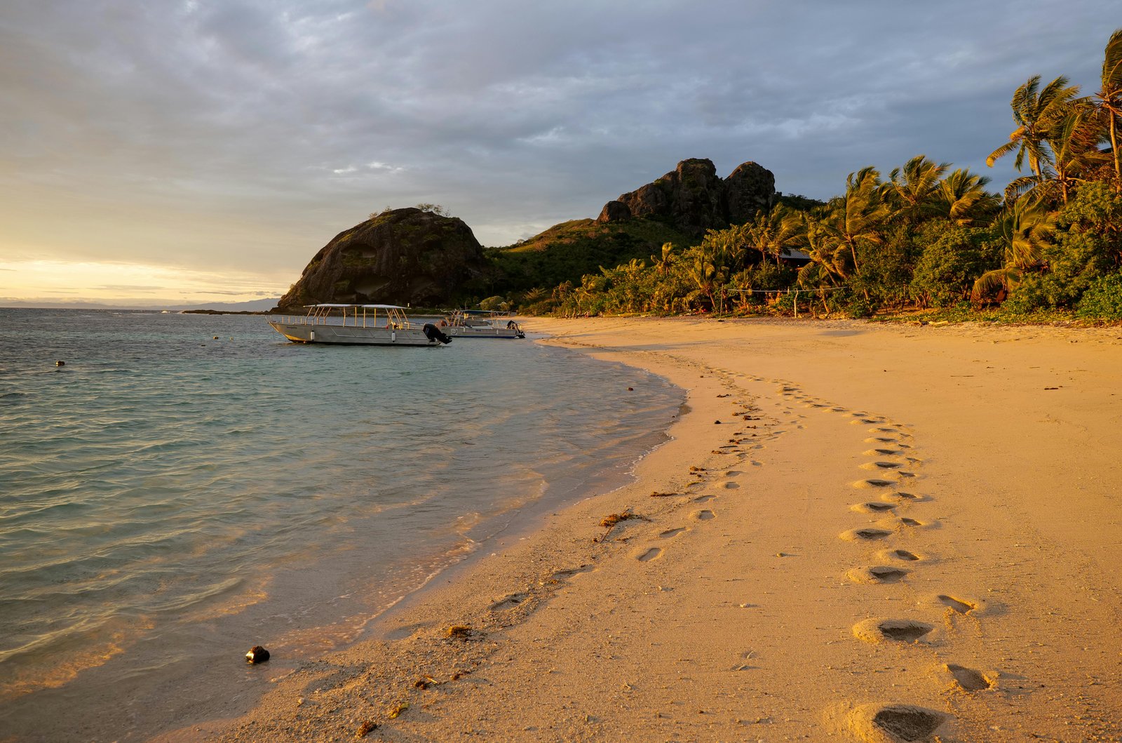 tropisch strand in Fiji, Oceanië