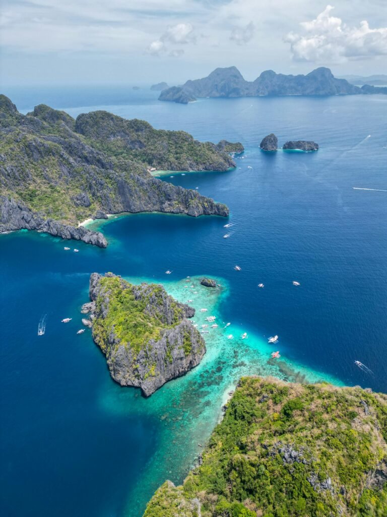 Tropische eilandengroep in Palawan Filipijnen