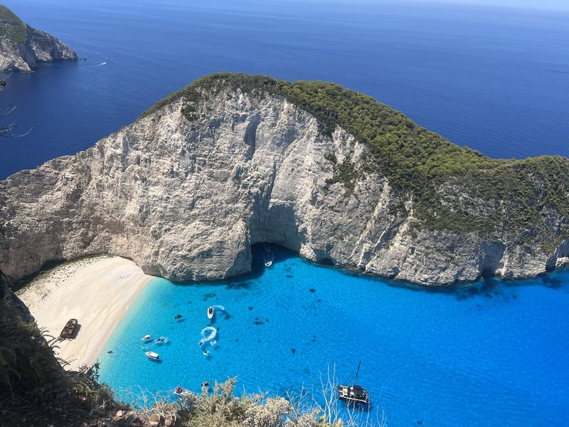 shipwreck beach op Zakynthos in Griekenland