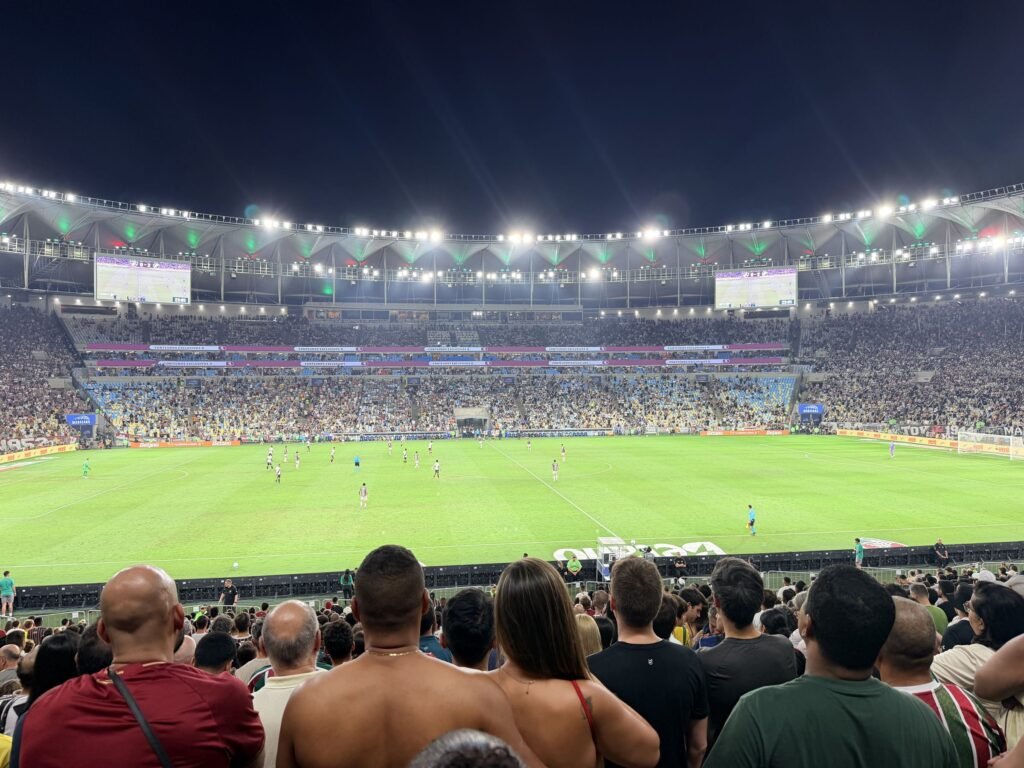 Het Maracanã-stadion tijdens een voetbalwedstrijd in Rio de Janeiro