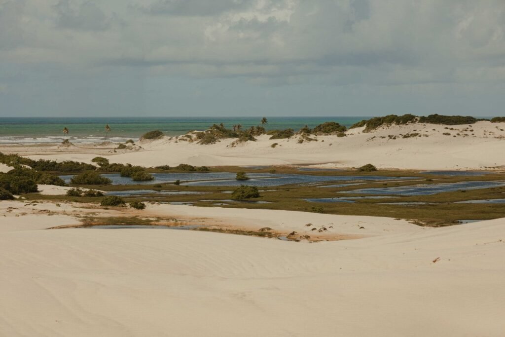 Duinen en lagunes aan de noordoostkust van Brazilië