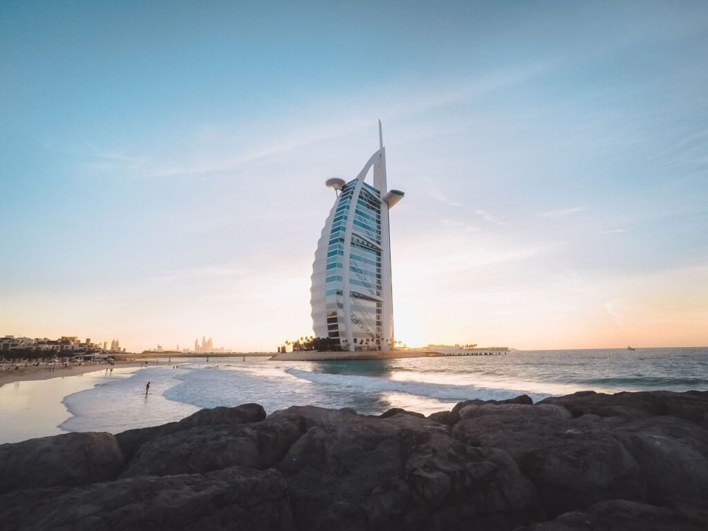 De Burj Al Arab aan het strand