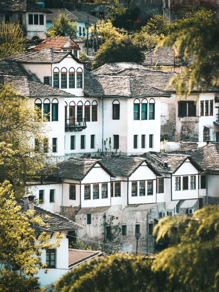 Stenen huizen in Gjirokastër