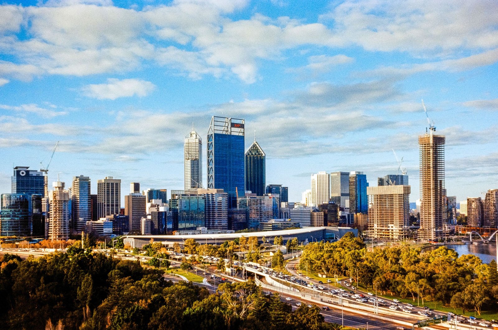 Skyline van Perth vanaf Kings Park