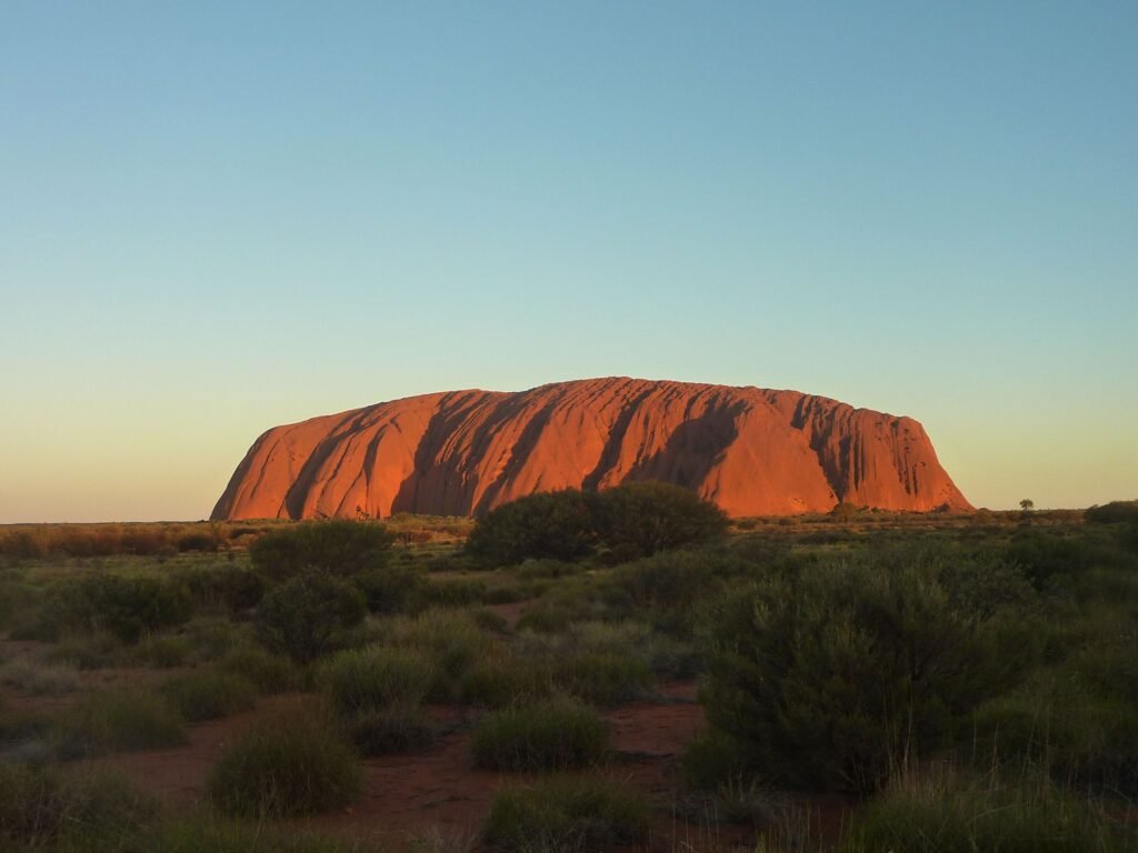 Uluru in het avondlicht