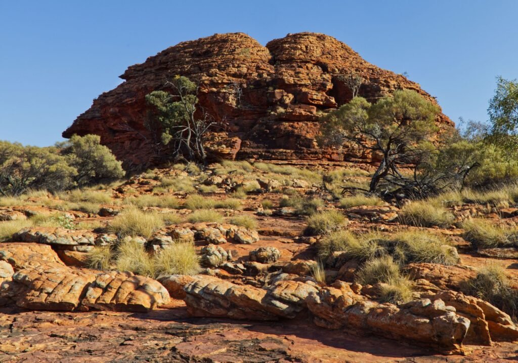 Rode rotsen in Kings Canyon