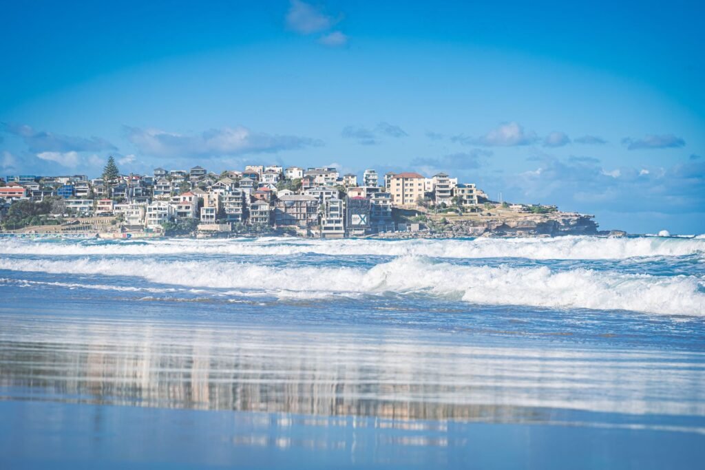 Golven bij Bondi Beach