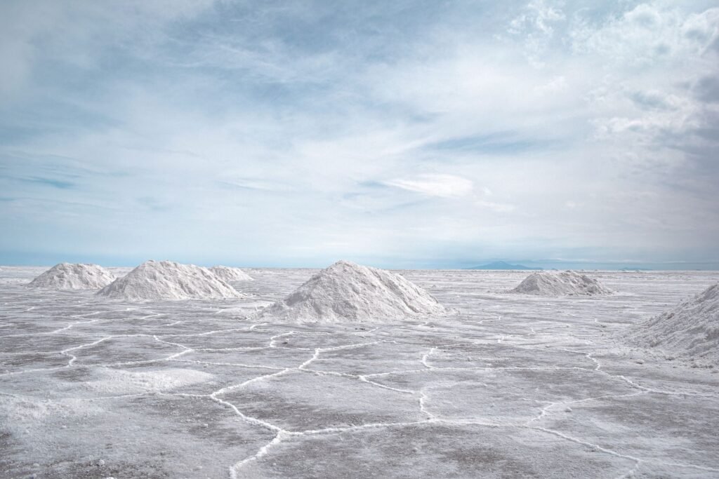 Zouthopen op de Salar de Uyuni