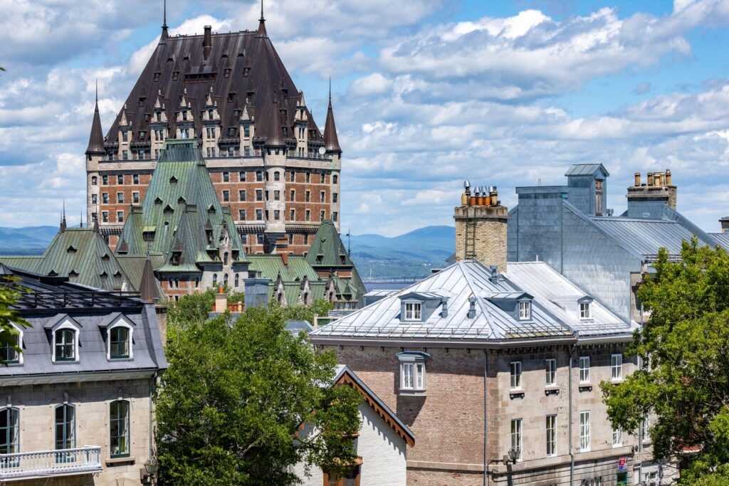 Het Château Frontenac en de daken van Vieux-Québec
