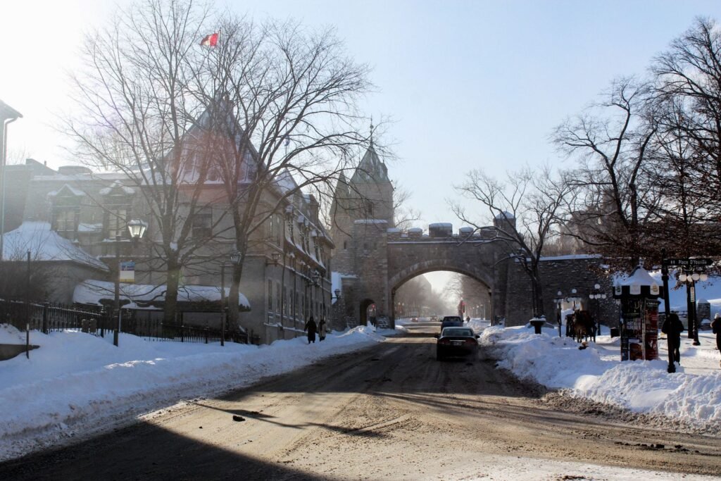 Winter in de oude stad van Québec