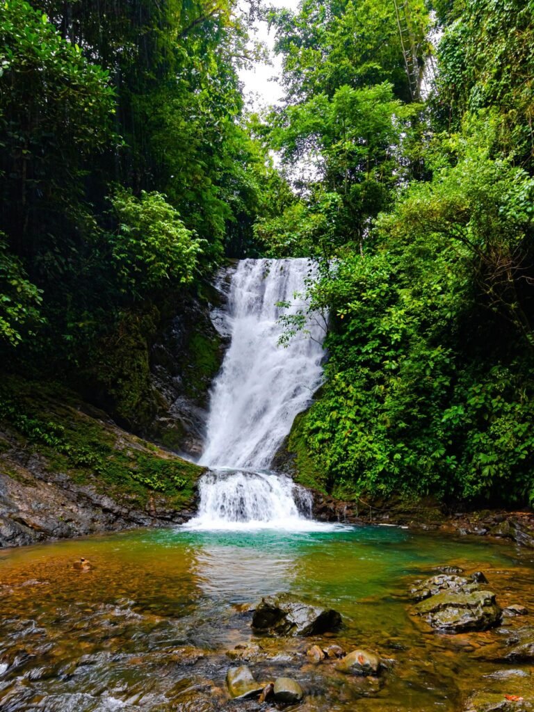 Waterval in het regenwoud van Puntarenas