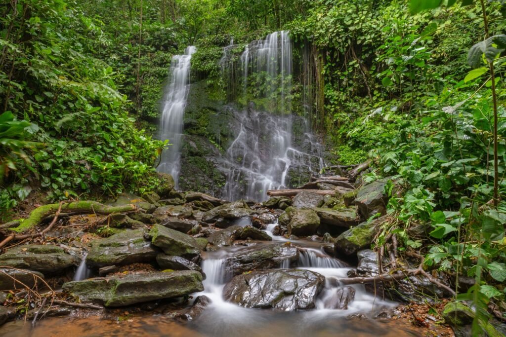 Waterval in het regenwoud van Costa Rica