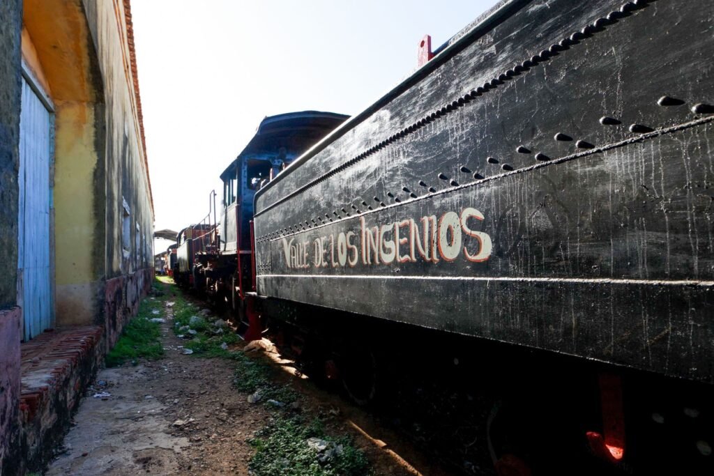 Historische stoomtrein in de Valle de los Ingenios