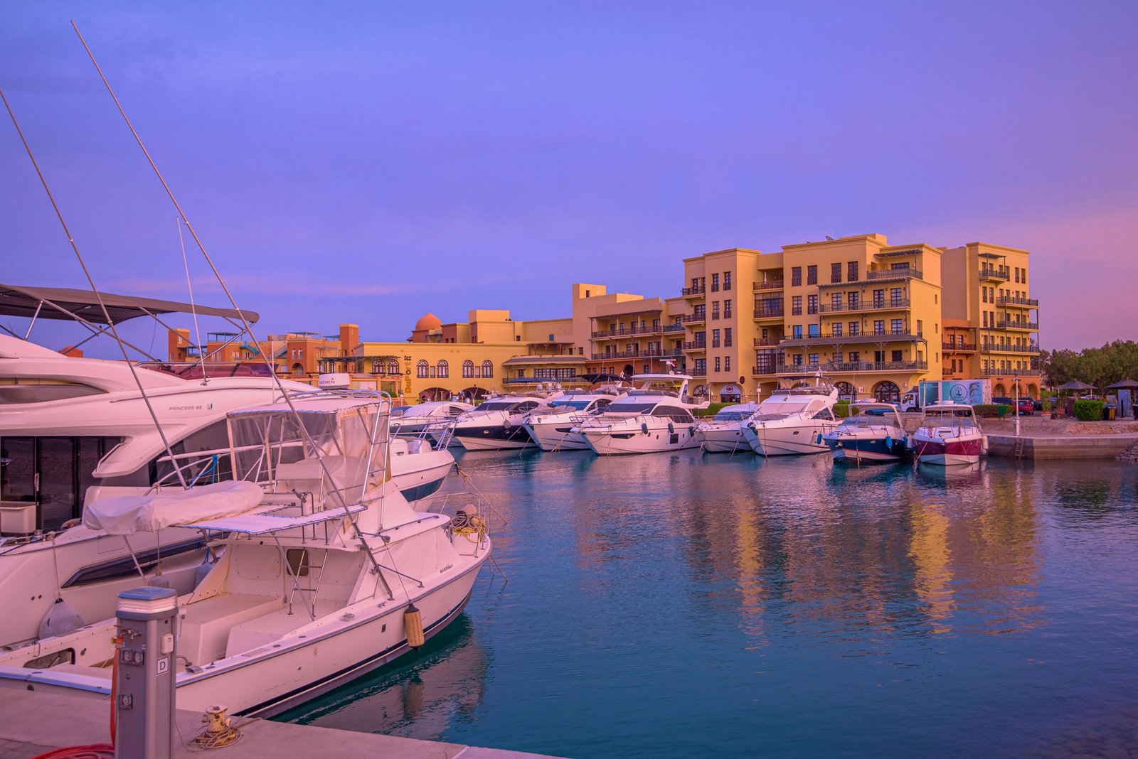 Jachten in de jachthaven van Hurghada