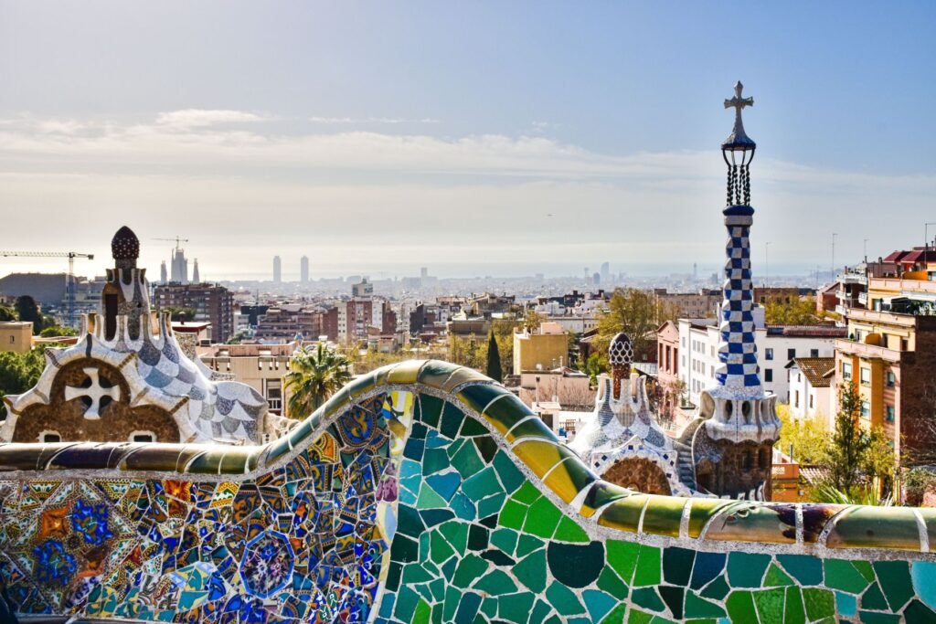 Mozaïekbank in Park Güell