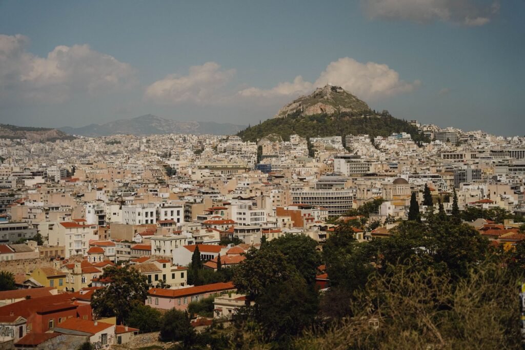 Athene met de Lycabettus-heuvel