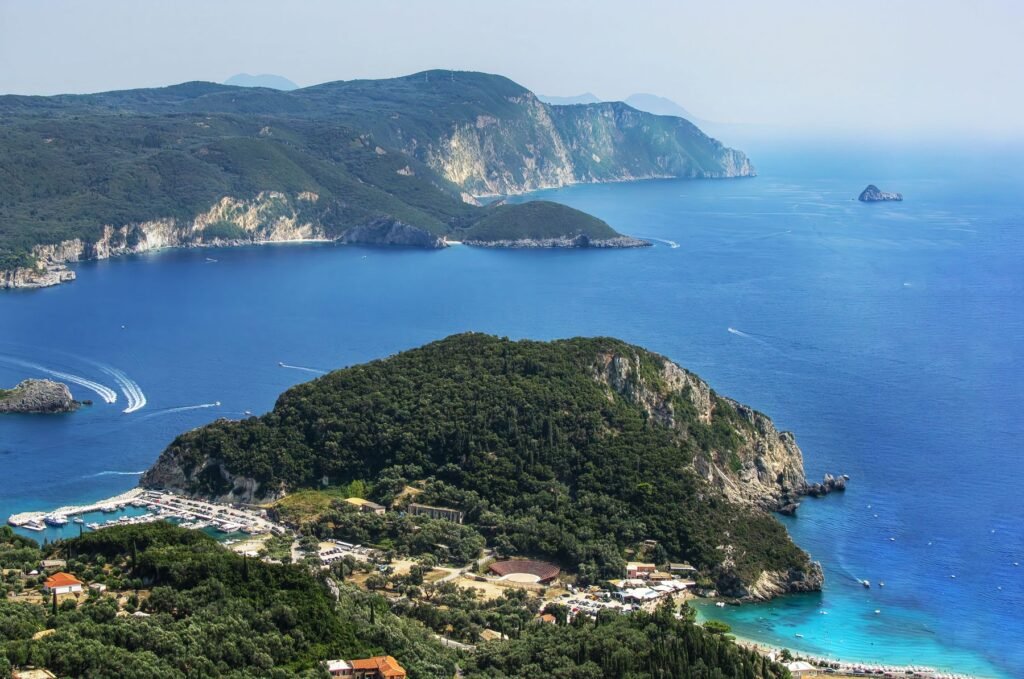 Baaien bij Paleokastritsa op Corfu