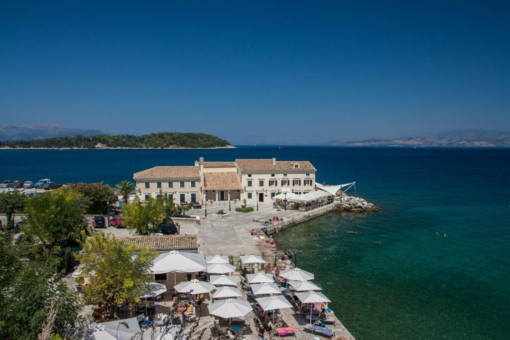 Kustje in Corfu-stad