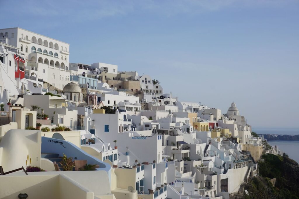 Witte huizen op Santorini