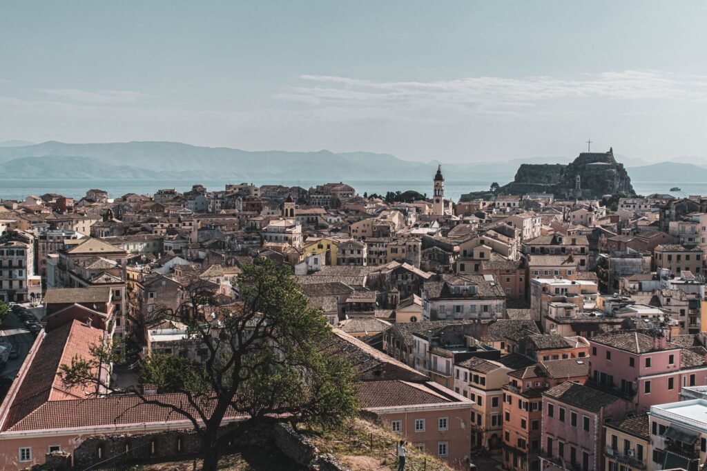 Daken van Corfu-stad