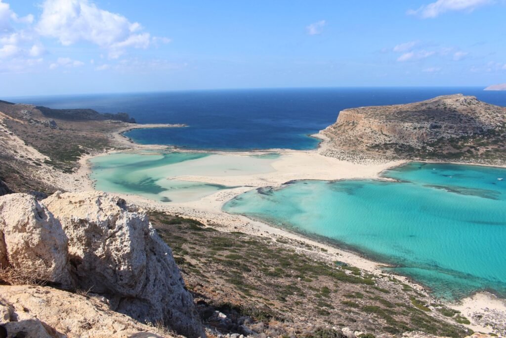 Wit zand en turquoise water bij Balos