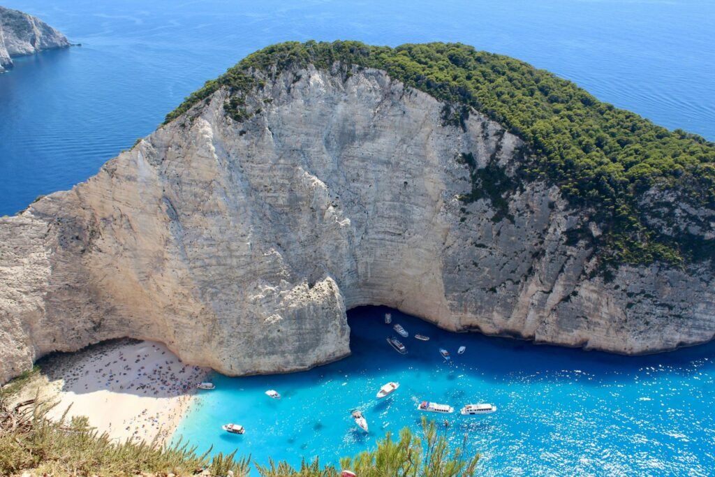 Het strand van Navagio op Zakynthos