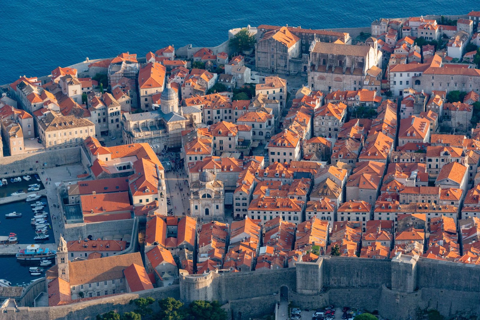 Daken van Dubrovnik van bovenaf