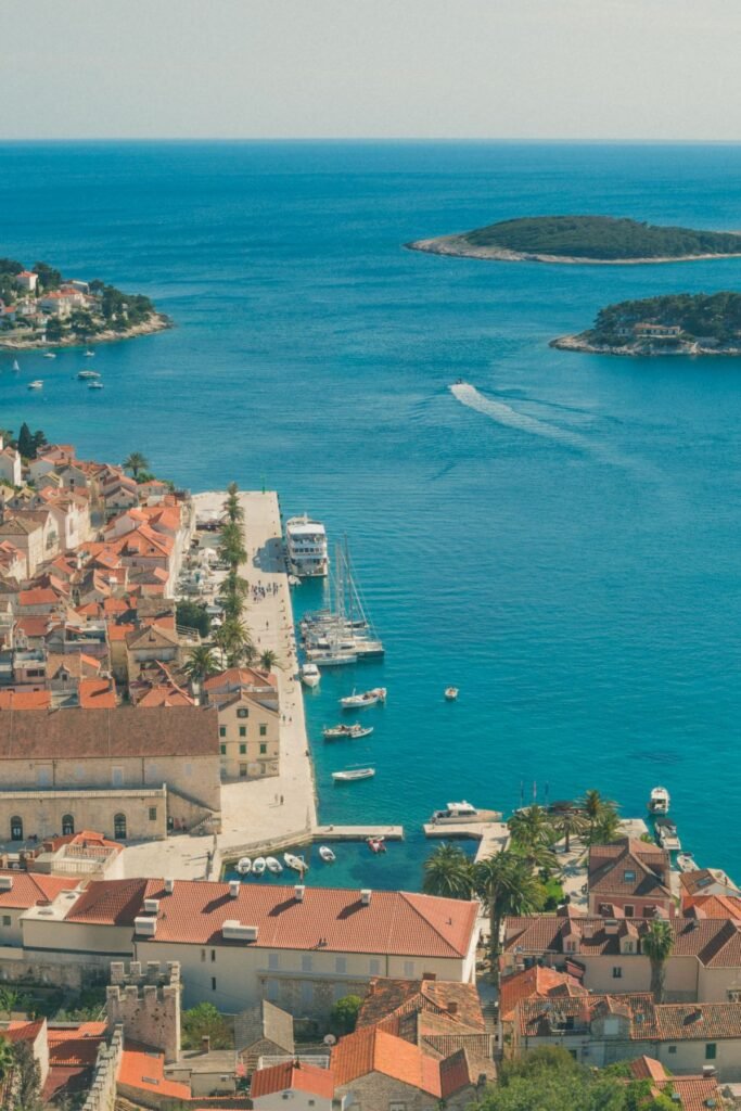De Pakleni-eilanden vanaf Hvar