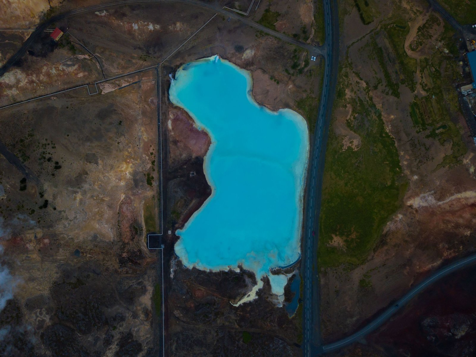 De Blue Lagoon van bovenaf