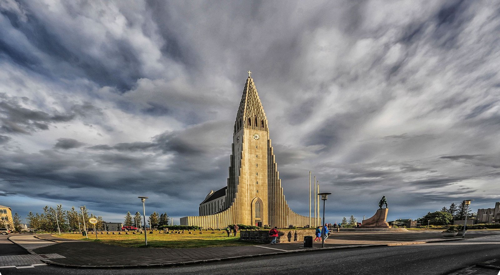 De Hallgrímskirkja in Reykjavík