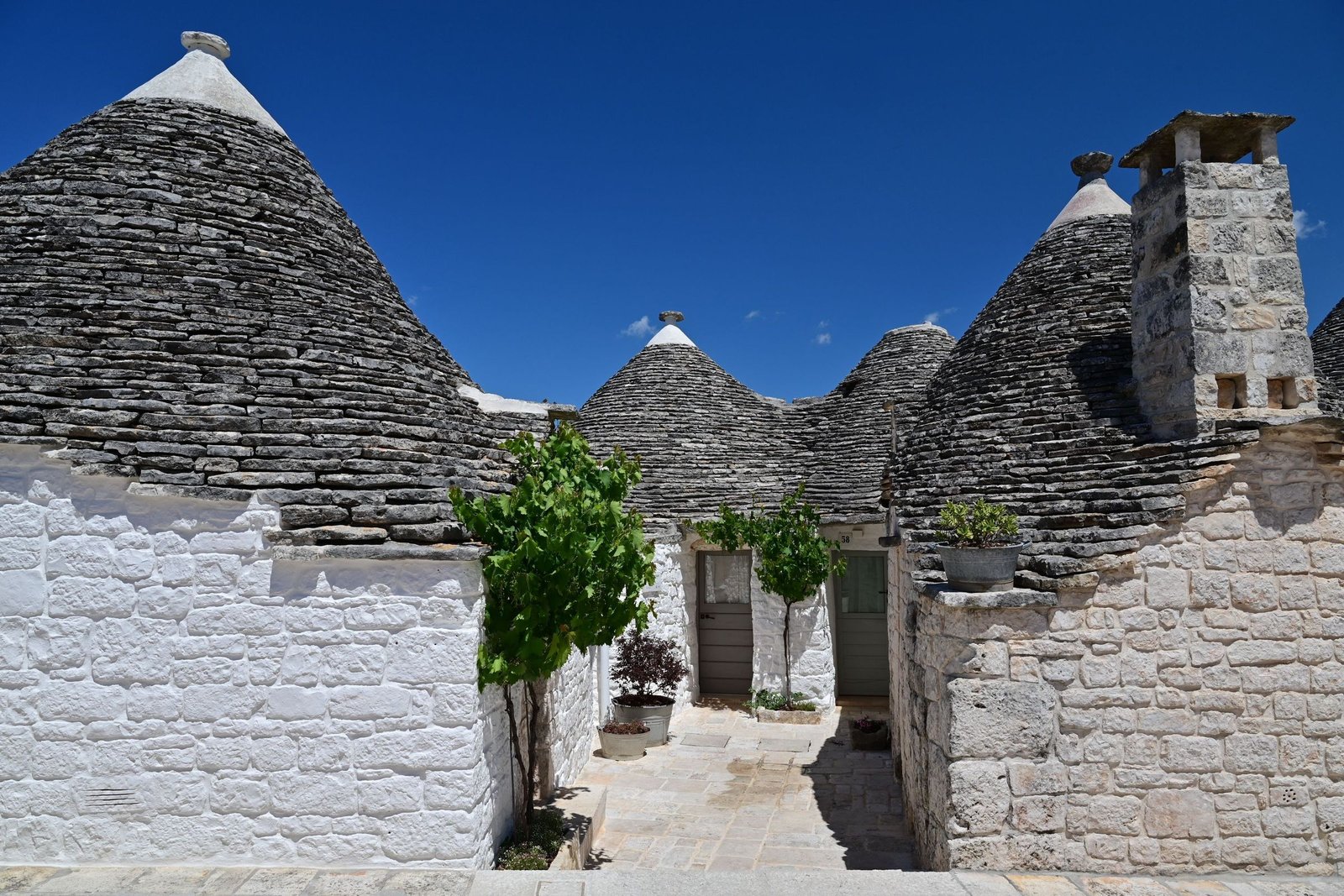 Trulli met kegeldaken in Alberobello