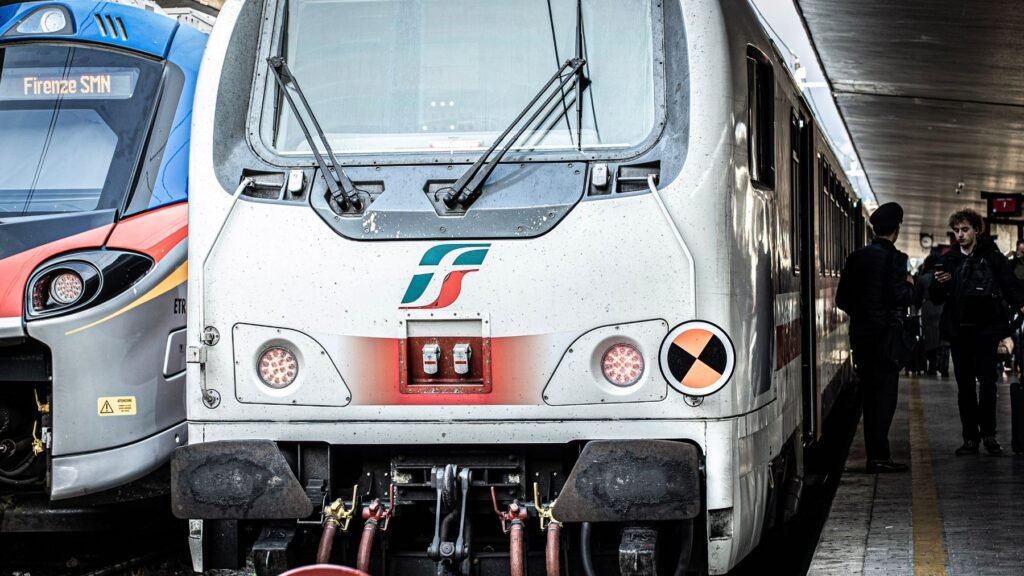 Trein op een Italiaans station