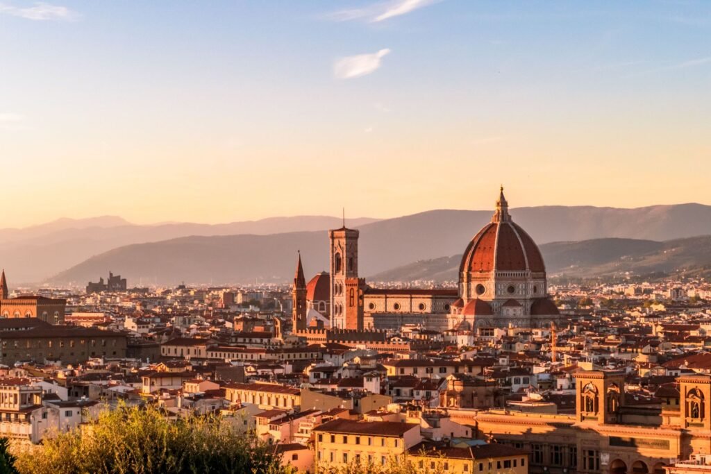 Florence bij zonsondergang met de Duomo