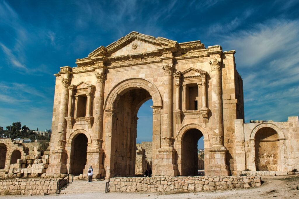 De Hadrianusboog in Jerash