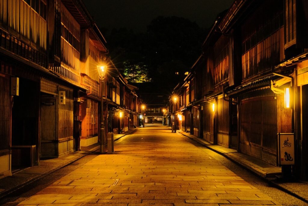 Higashi Chaya bij avond