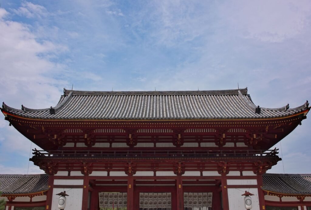 De poort van Todaiji in Nara