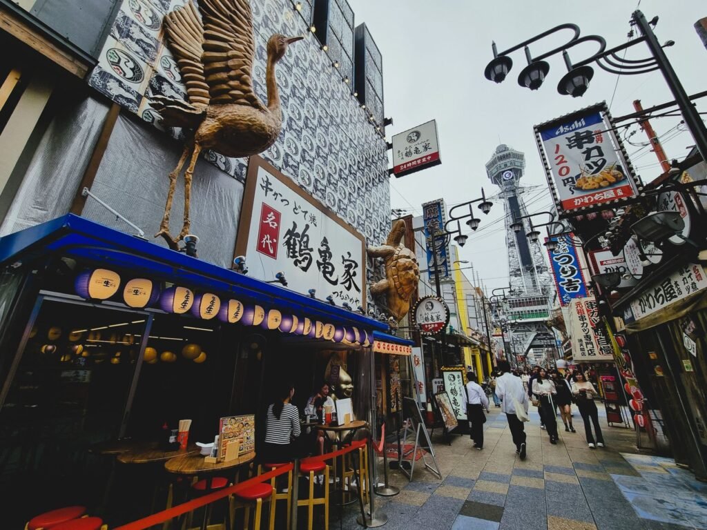 Winkelstraat in Shinsekai, Osaka