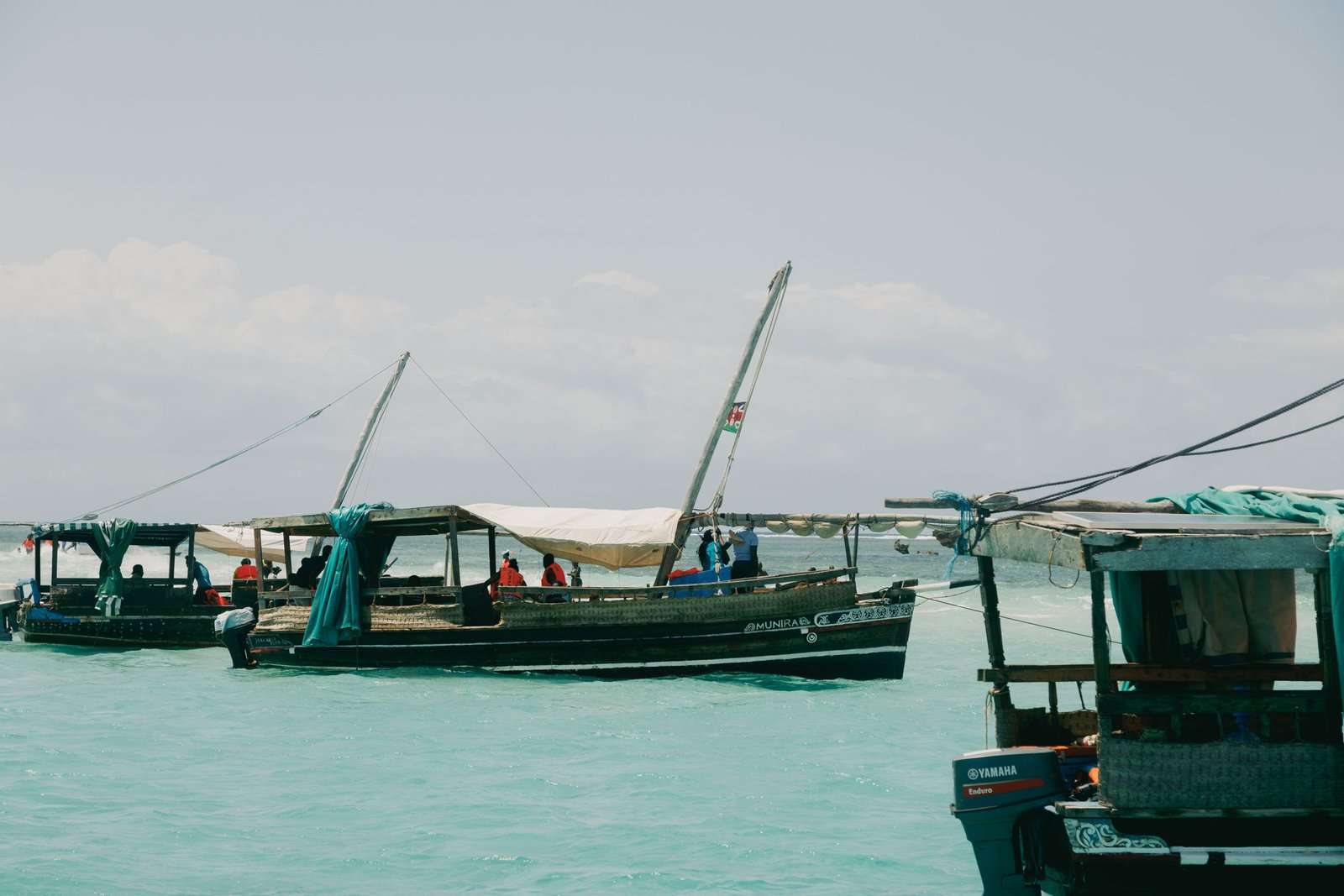 Dhows in de haven van Mombasa