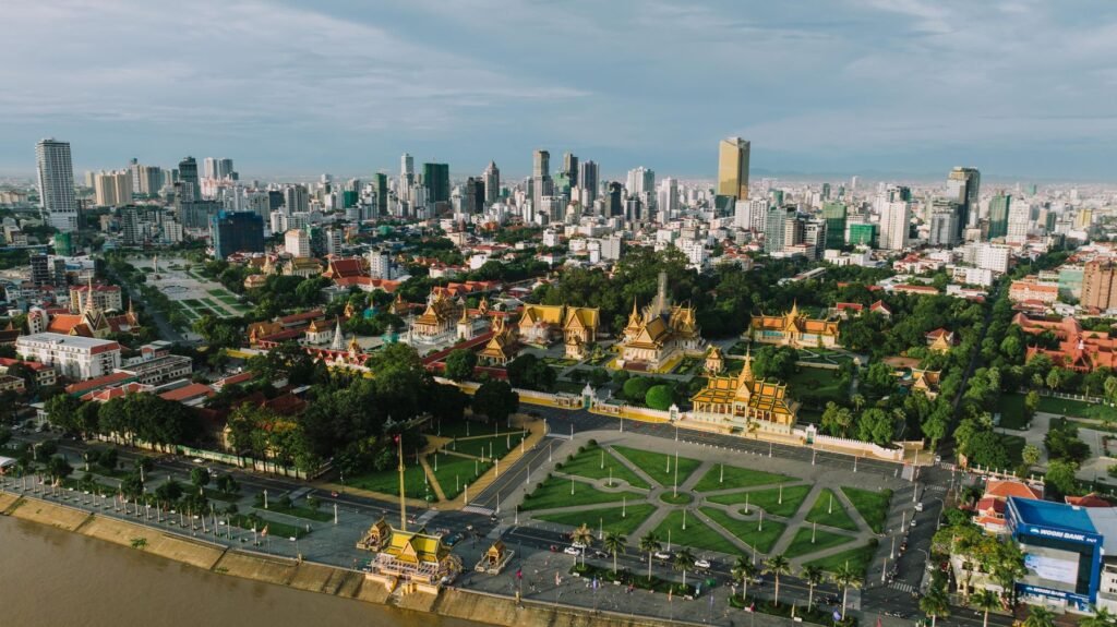 Phnom Penh van bovenaf