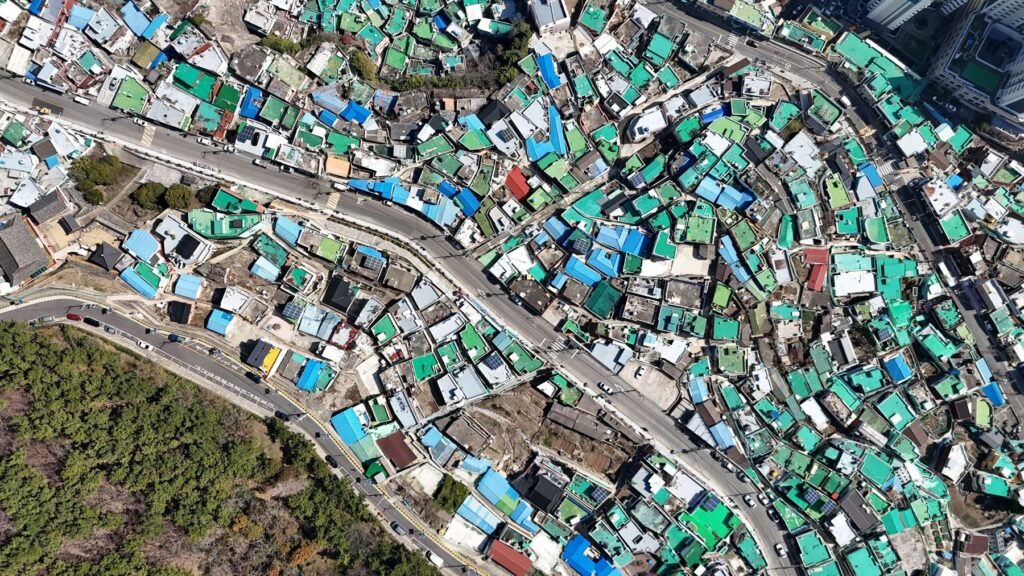 Gamcheon Culture Village van bovenaf