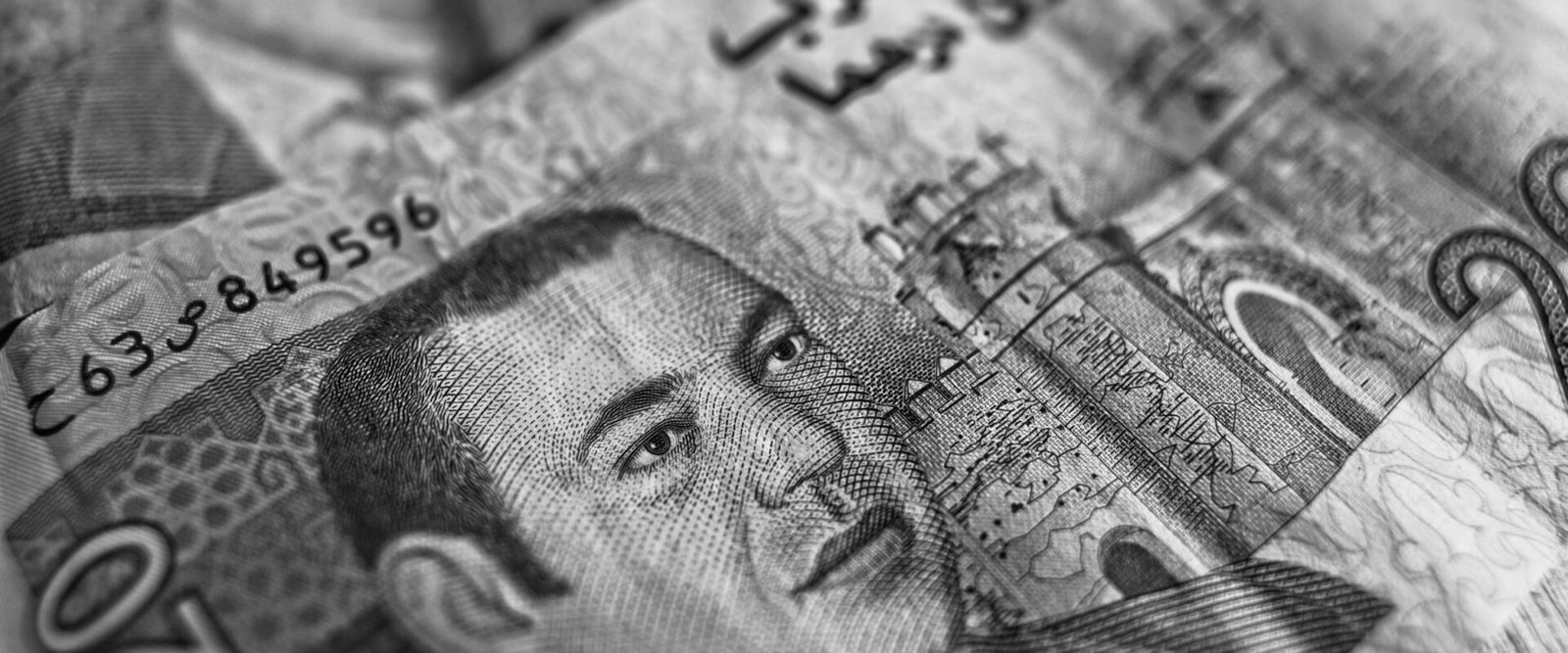 Een bankbiljet van 20 dirham van dichtbij