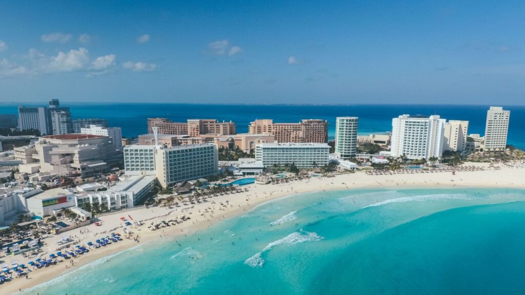 Hotels langs het strand van Cancún