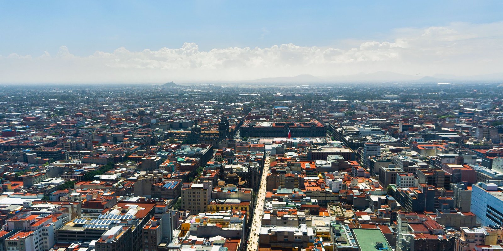 Mexico-Stad van bovenaf