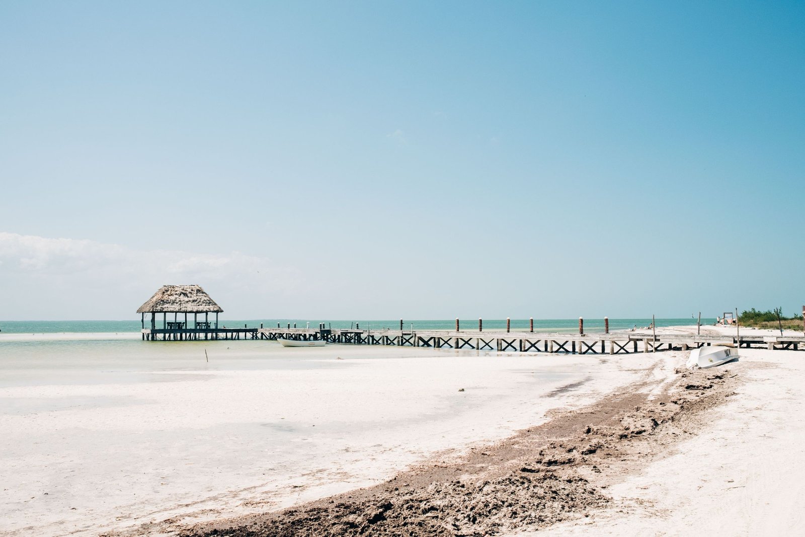 Steiger en strand op Isla Holbox