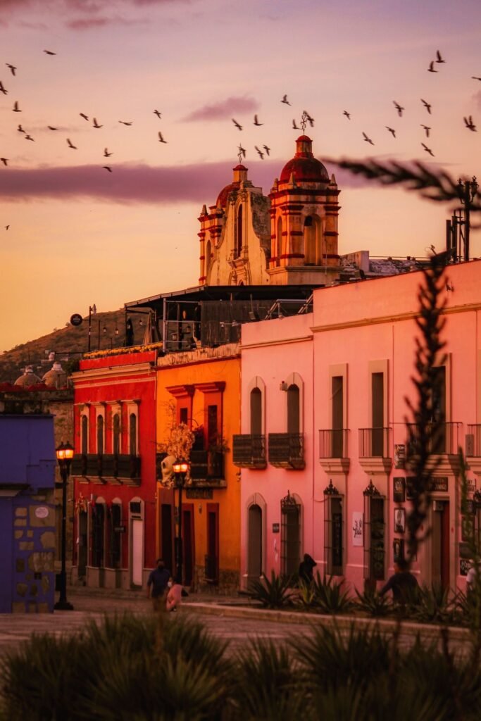 Oaxaca bij zonsondergang