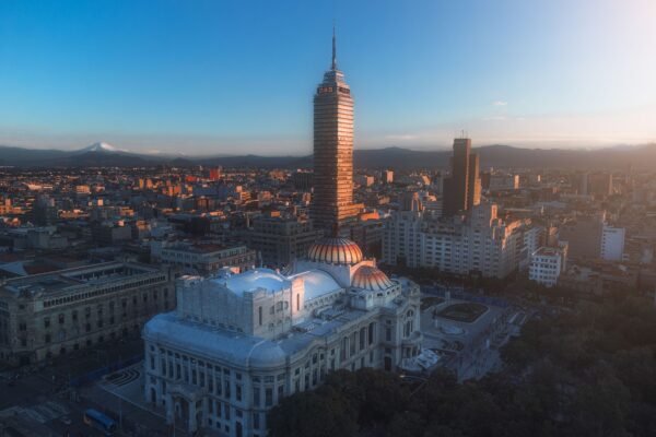 Skyline van Mexico-Stad met de Torre Latinoamericana
