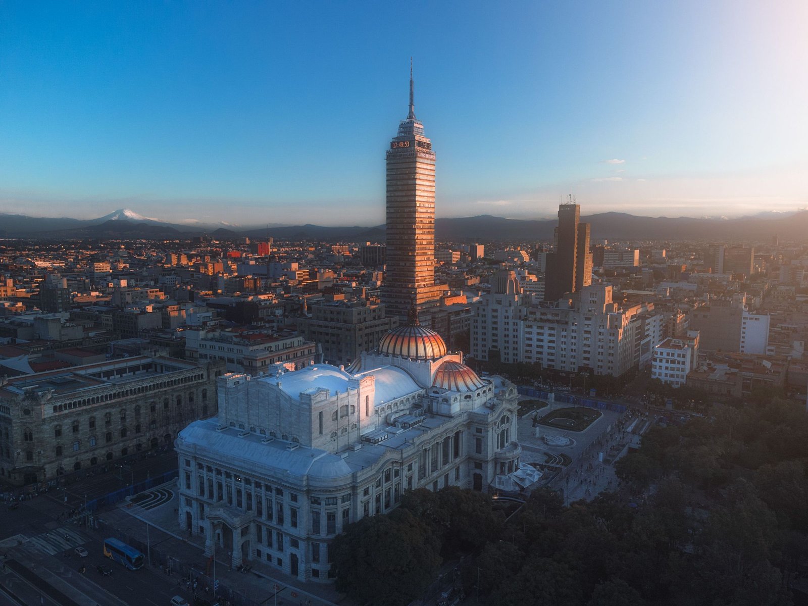 Skyline van Mexico-Stad met de Torre Latinoamericana