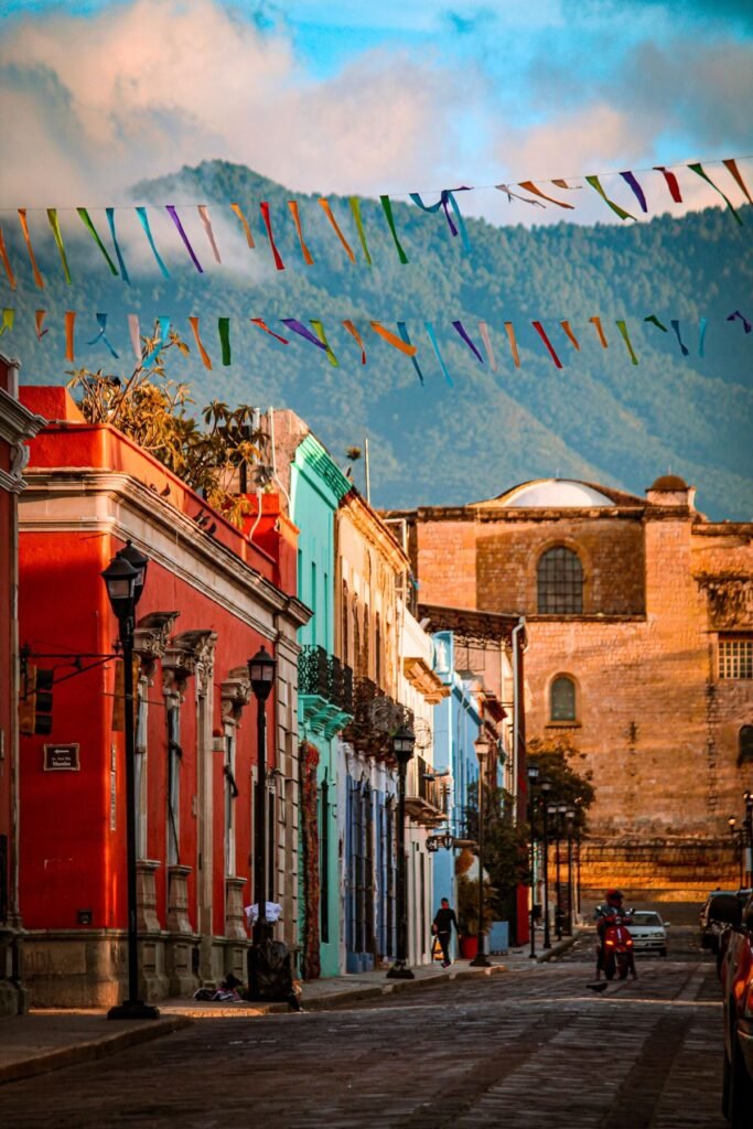 Kleurrijke straat in Oaxaca